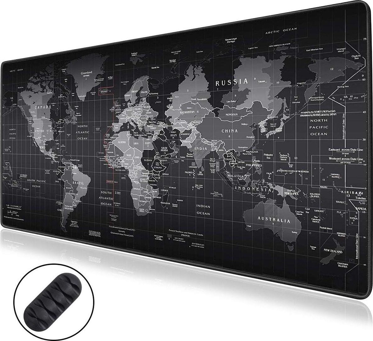 WURK® Wereldkaart Bureau Onderlegger 90x40cm
