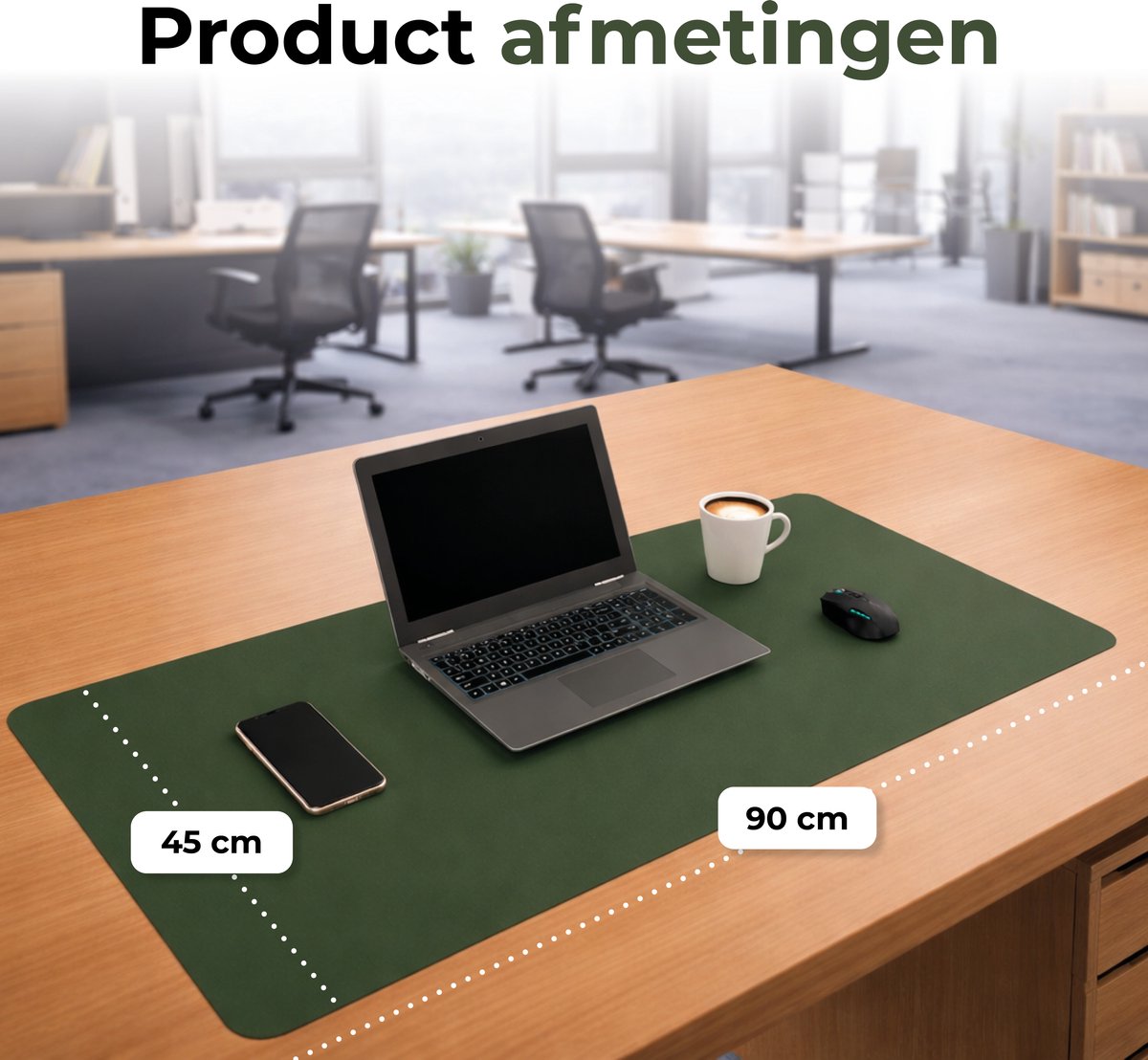 WURK® Bureau Onderlegger 90x45cm