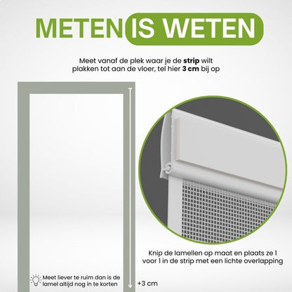 O'DADDY® Deurgordijn Lamellenhor Glasvezel