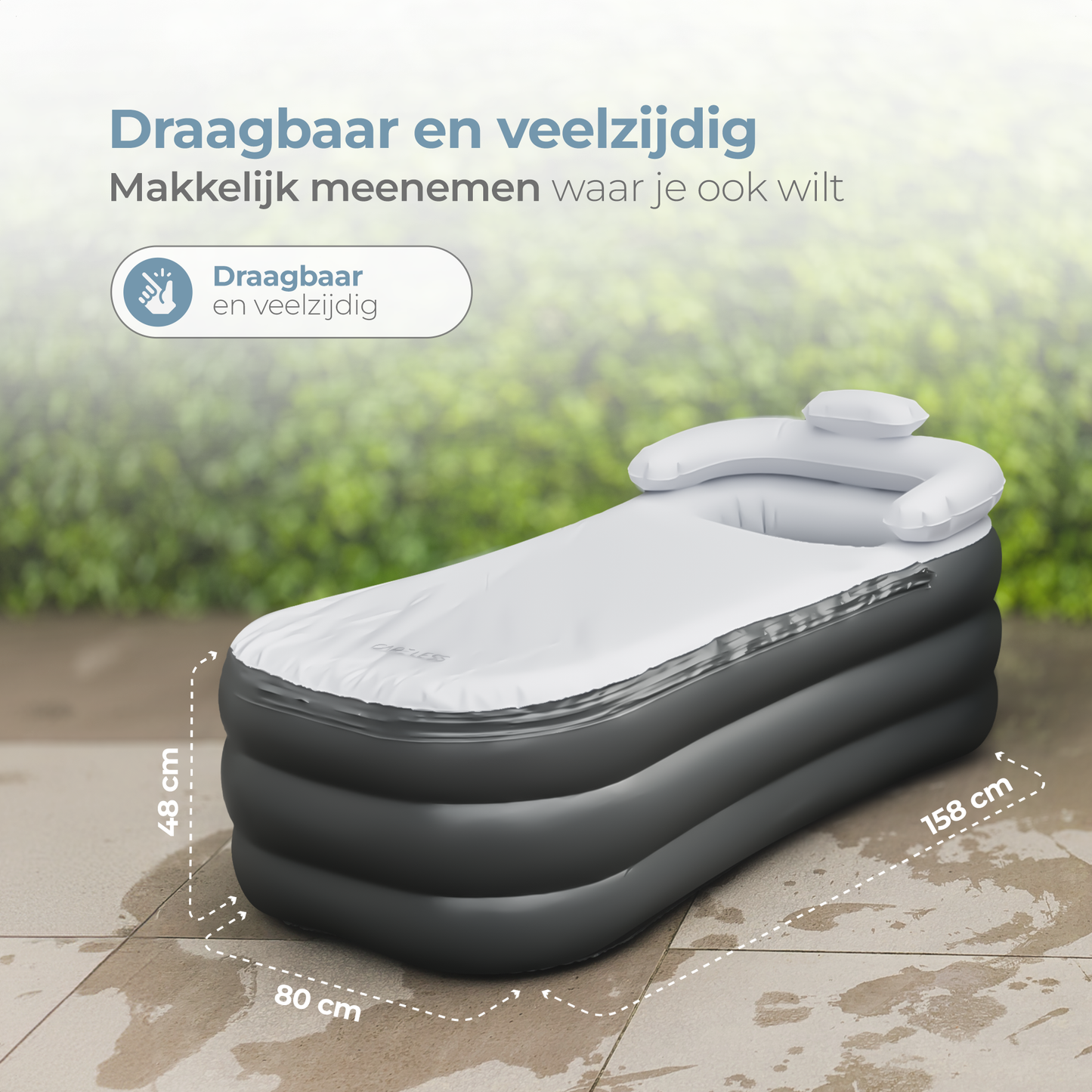 Care Less® Opblaasbaar Ligbad