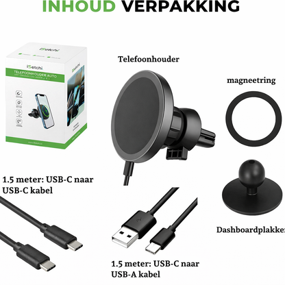 iSetchi® Draadloze oplader auto