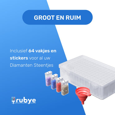 Rubye® Diamond Painting Opbergdoos - 64 Vakjes