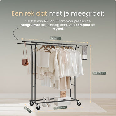 O'DADDY® Kledingrek op wieltjes XL