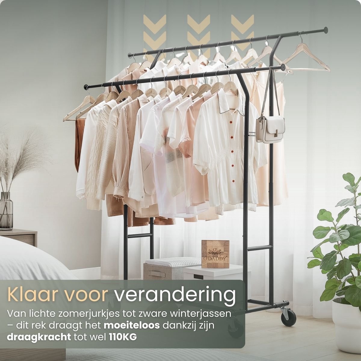 O'DADDY® Kledingrek op wieltjes XL