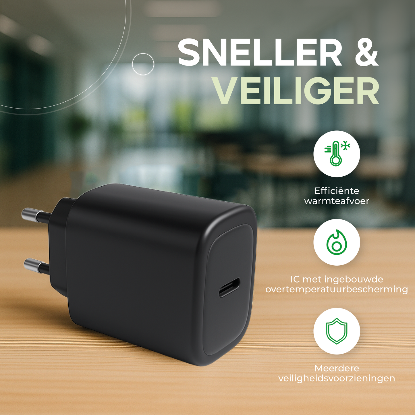 iSetchi® 45W USB-C Snellader