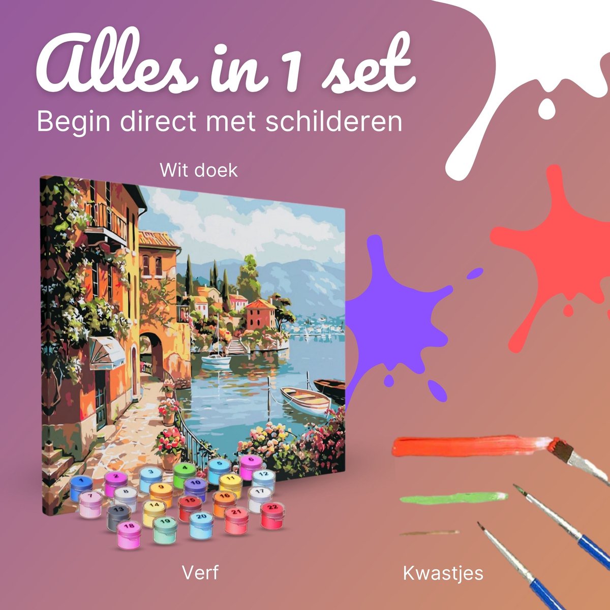 Rubye® Schilderen op Nummer Italiaanse Kust