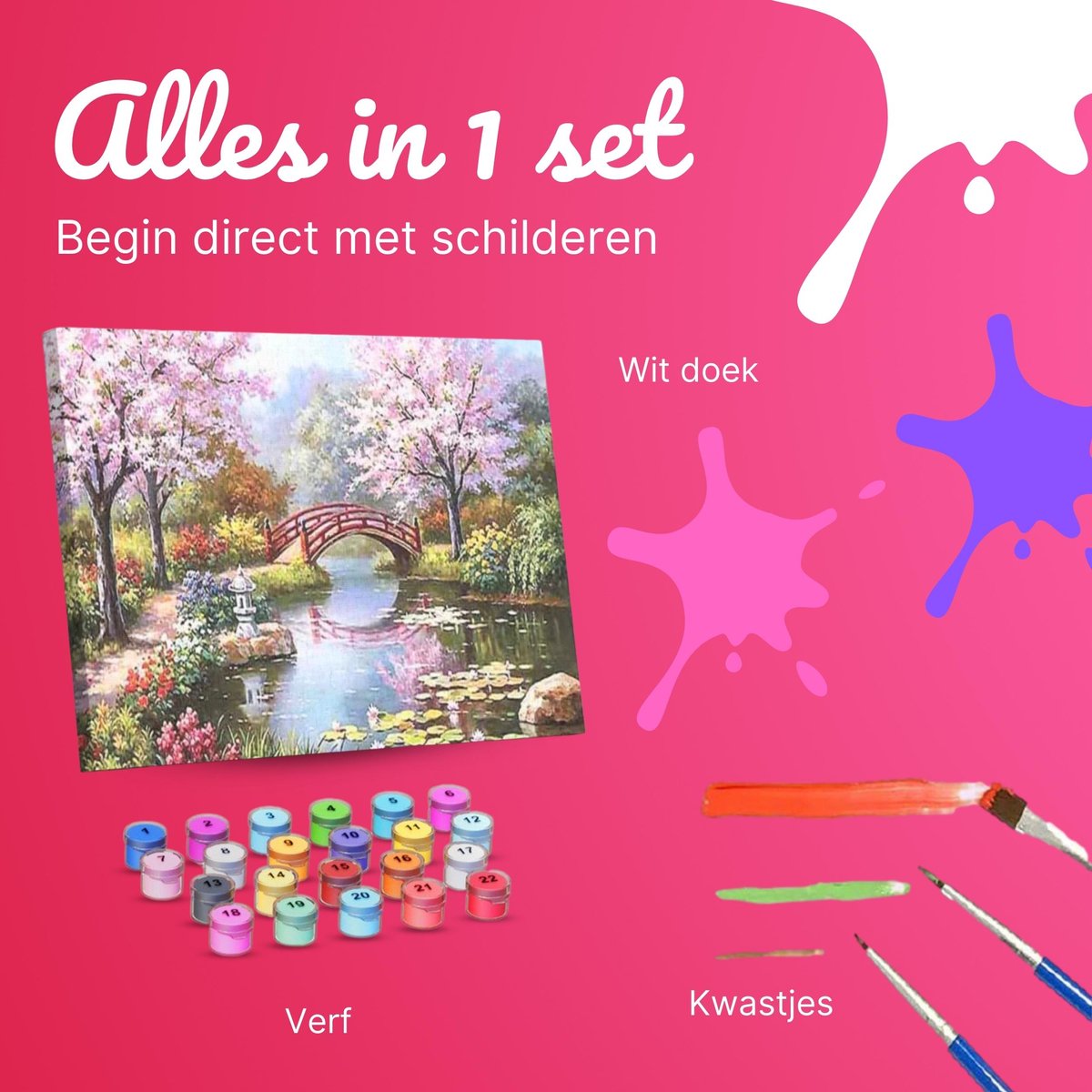 Rubye® Schilderen op Nummer Japanse Tuin