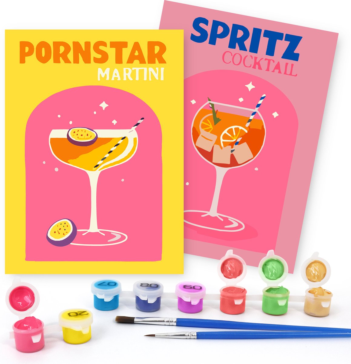 Rubye® Mini Schilderen op Nummer set Cocktails
