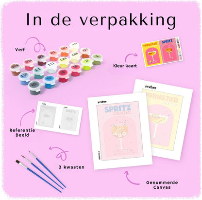 Rubye® Mini Schilderen op Nummer set Cocktails