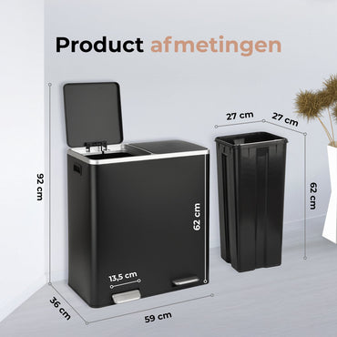 O'DADDY® Prullenbak met 2 vakken