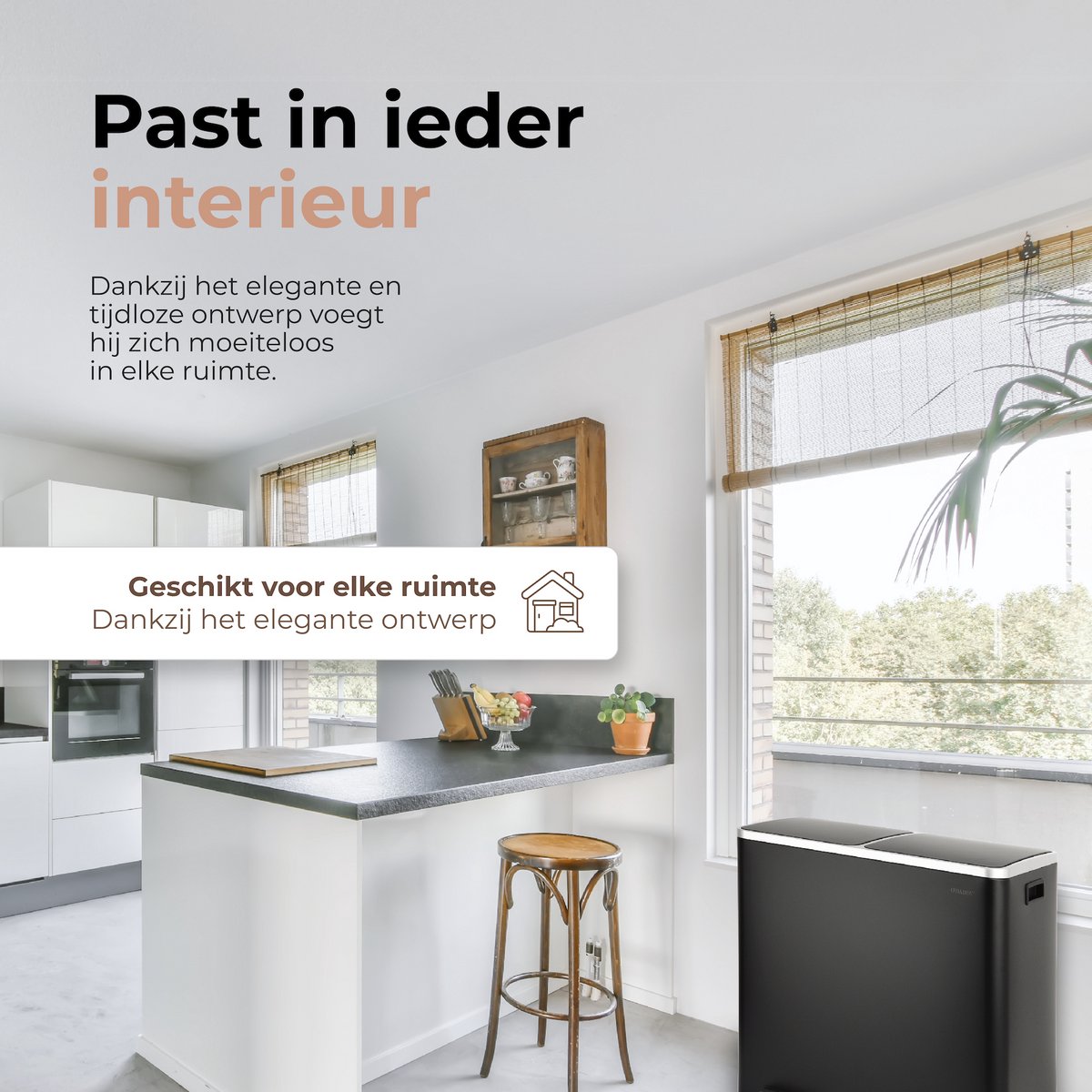 O'DADDY® Prullenbak met 2 vakken