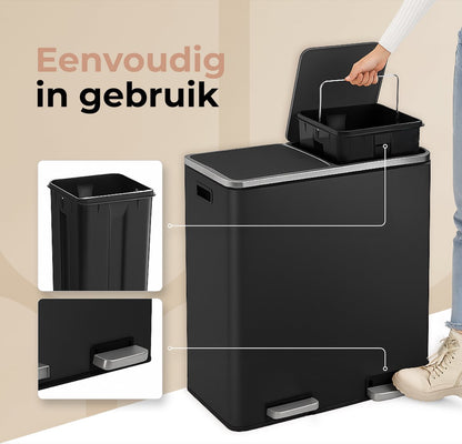 O'DADDY® Prullenbak met 2 vakken