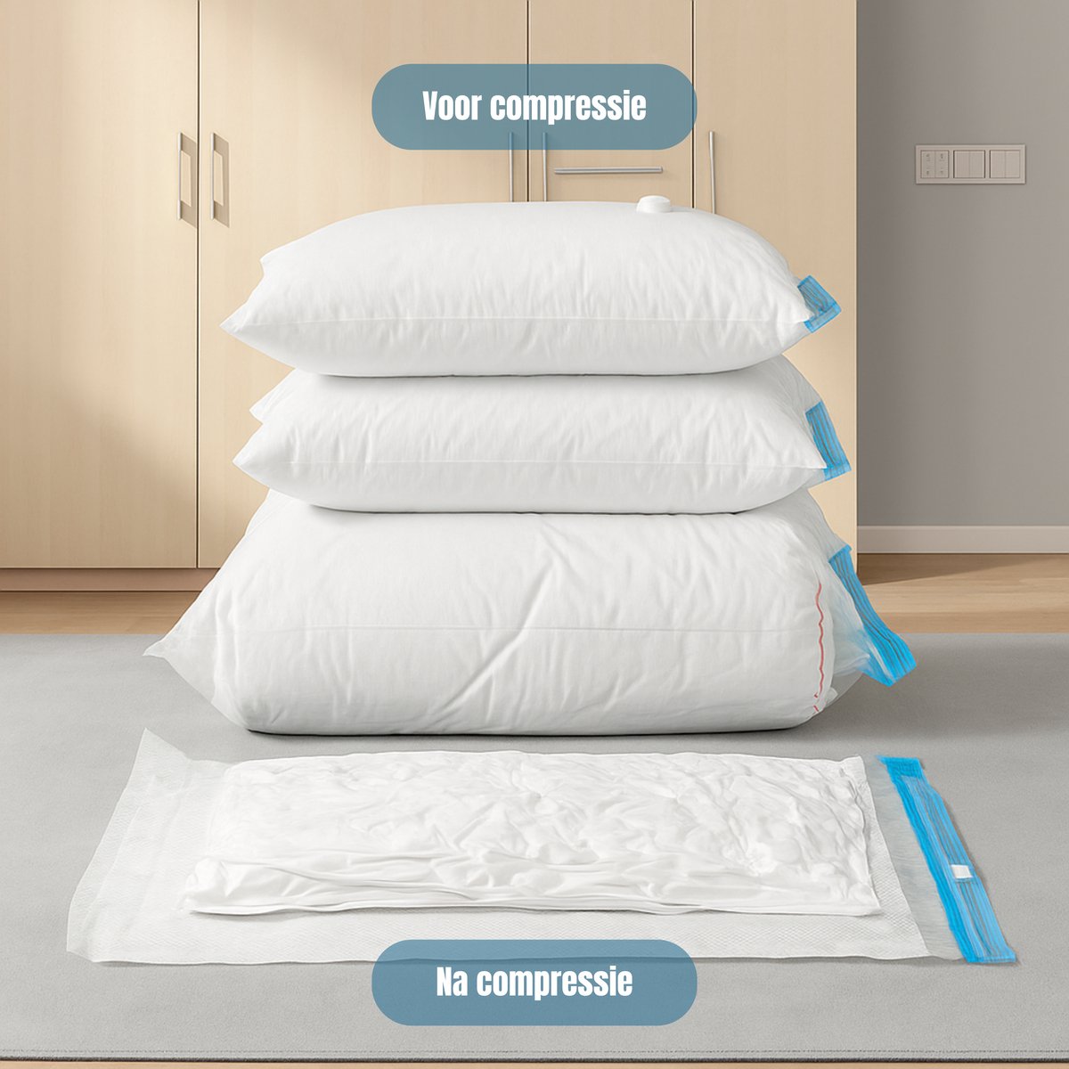 Travelly® Vacuüm Opbergzakken set van 5
